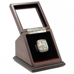 NFL 2015 Super Bowl L 50 Denver Broncos Championship Replica Fan Ring with Wooden Display Case - Miller